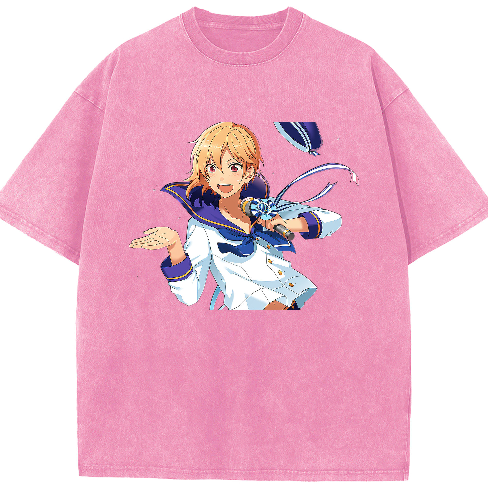 （画像用） あんさんぶるスターズ! Ensemble Stars 綿100% ヴィンテージ風 半袖Tシャツ（フロントプリント）